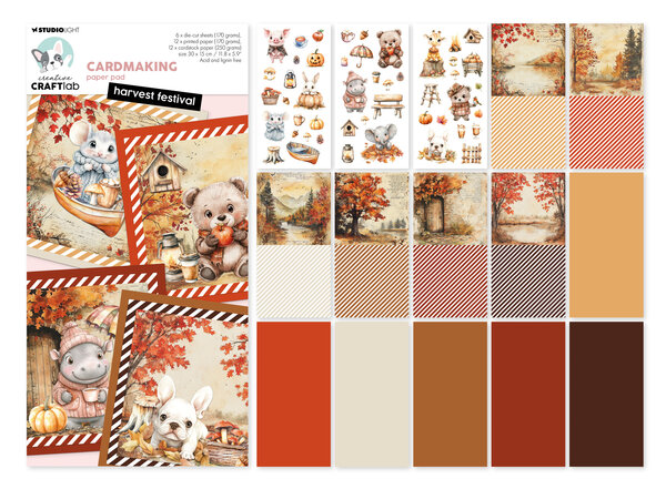 Creative Craftlab Harvest Festival Essentials Card Making Paper Pad (CCL-ES-CMP47) Creative Craftlab Harvest Festival Essentials Card Making Paper Pad (CCL-ES-CMP47)