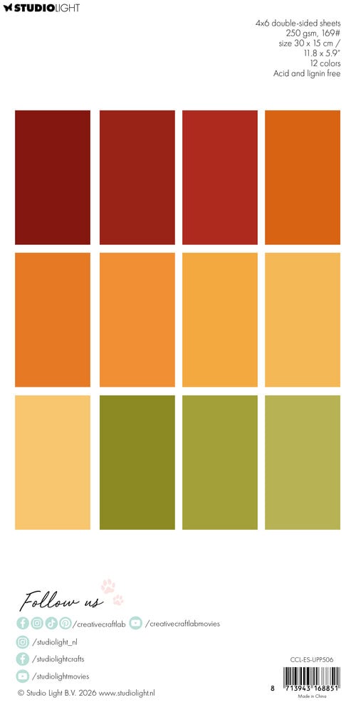 Creative Craftlab Unicolors Fall Essentials Unicolor Paper Pad (CCL-ES-UPP506) Creative Craftlab Unicolors Fall Essentials Unicolor Paper Pad (CCL-ES-UPP506)