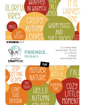 Creative Craftlab Friendz Stickers Fall (CCL-FR-STIC86)