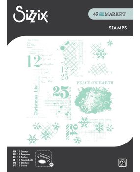 Sizzix Clear Stamps Set Holiday Textures (11pcs) by 49 & Market (667181)