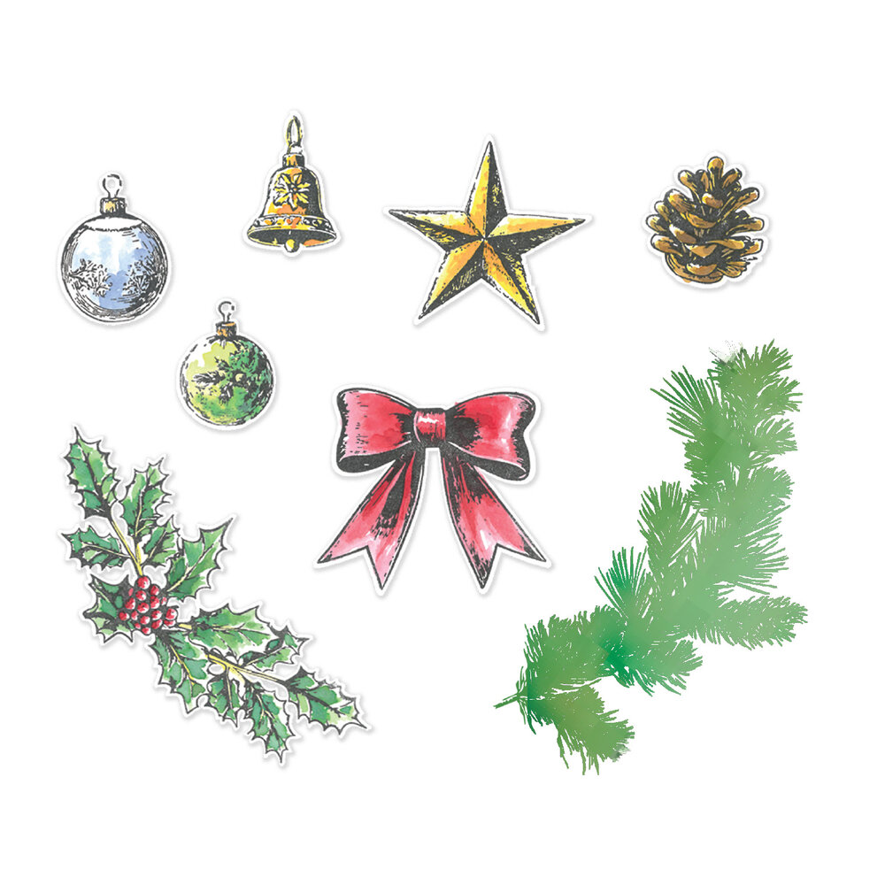 Sizzix Clear Stamps Set w/Framelit Dies Build a Wreath (9+8pcs) by 49 & Market (667175) Sizzix Clear Stamps Set w/Framelit Dies Build a Wreath (9+8pcs) by 49 & Market (667175)