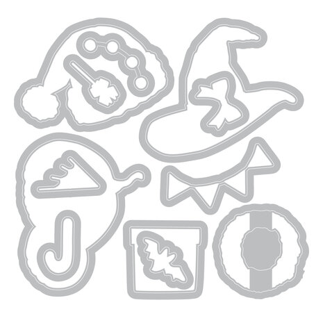 Sizzix Clear Stamps Set w/Framelit Dies Holiday Drop (13+12pcs) by 49 & Market (667178) Sizzix Clear Stamps Set w/Framelit Dies Holiday Drop (13+12pcs) by 49 & Market (667178)