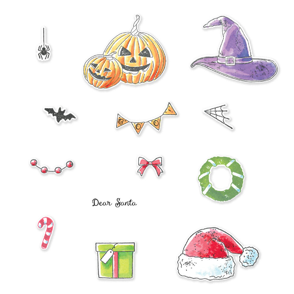 Sizzix Clear Stamps Set w/Framelit Dies Holiday Drop (13+12pcs) by 49 & Market (667178) Sizzix Clear Stamps Set w/Framelit Dies Holiday Drop (13+12pcs) by 49 & Market (667178)