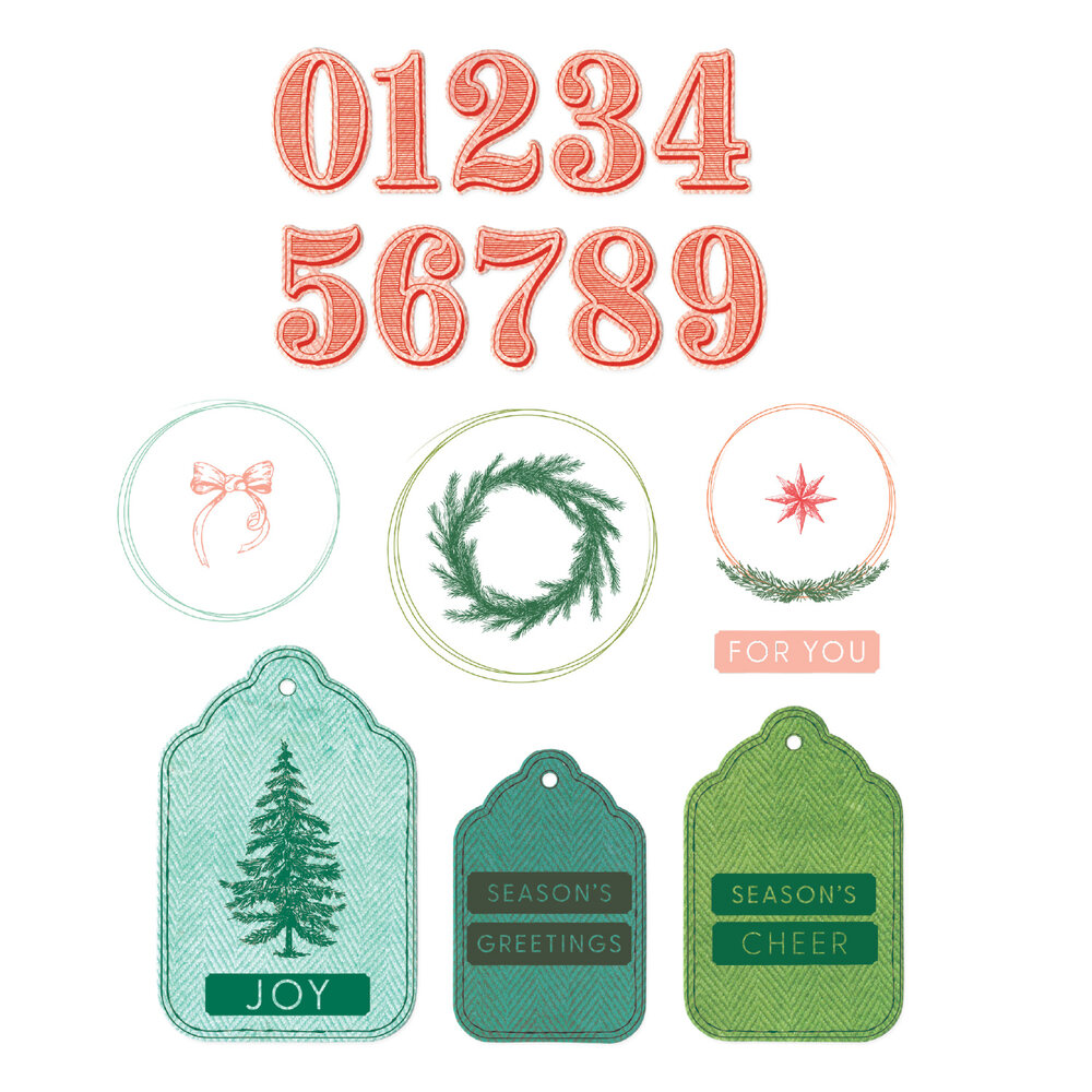 Sizzix Clear Stamps Set w/Framelit Dies Holiday Tags (26+19pcs) by 49 & Market (667180) Sizzix Clear Stamps Set w/Framelit Dies Holiday Tags (26+19pcs) by 49 & Market (667180)