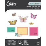 Sizzix Clear Stamps Set w/Framelit Dies Postage Wings (11+10pcs) by 49 & Market (667182)