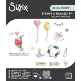 Sizzix Clear Stamps Set w/Framelit Dies Sweet Drop (13+12pcs) by 49 & Market (667179)