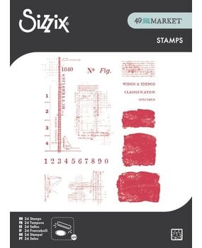 Sizzix Clear Stamps Set Wings & Things (24pcs) by 49 & Market (667183)