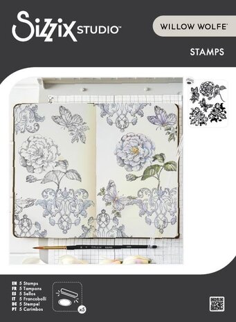 Sizzix Studio Clear Stamps Ornamental Butterflies (5pcs) by Willow Wolfe (667028) Sizzix Studio Clear Stamps Ornamental Butterflies (5pcs) by Willow Wolfe (667028)