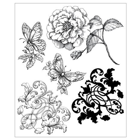 Sizzix Studio Clear Stamps Ornamental Butterflies (5pcs) by Willow Wolfe (667028) Sizzix Studio Clear Stamps Ornamental Butterflies (5pcs) by Willow Wolfe (667028)
