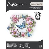 Sizzix Studio Clear Stamps Set w/ Framelits Die Artful Blooms (6+10pcs) by Willow Wolfe (667031)