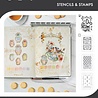 Sizzix Studio Clear Stamps w/ Stencils Birds and Biscuits (4+3pcs) by Willow Wolfe (667126) Sizzix Studio Clear Stamps w/ Stencils Birds and Biscuits (4+3pcs) by Willow Wolfe (667126)