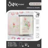 Sizzix Studio Clear Stamps w/ Stencils Hummingbird and Orchids (3+3pcs) by Willow Wolfe (667125)