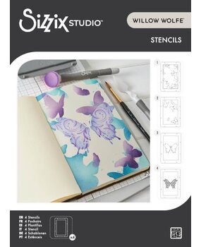 Sizzix Studio Layered Stencils Butterflies (4pcs) by Willow Wolfe (667040)