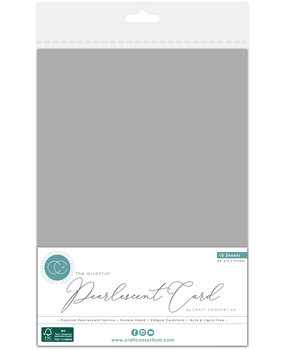 Craft Consortium The Essentials Pearlescent Card A4 Silver (10pcs) (CCEPC003)