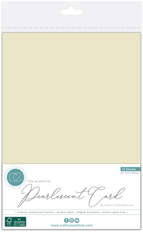 Craft Consortium The Essentials Pearlescent Card A4 Ivory (10pcs) (CCEPC002) Craft Consortium The Essentials Pearlescent Card A4 Ivory (10pcs) (CCEPC002)