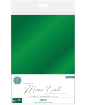 Craft Consortium The Essential Mirror Card A4 Green (10pcs) (CCEMC013)
