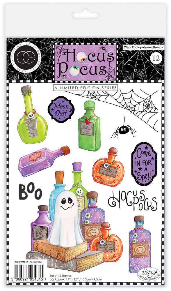 Craft Consortium Hocus Pocus A5 Photopolymer Stamp Set by Helz Cuppleditch (CCLSTMP012) Craft Consortium Hocus Pocus A5 Photopolymer Stamp Set by Helz Cuppleditch (CCLSTMP012)