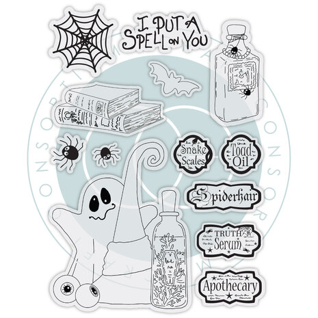 Craft Consortium Hocus Pocus A5 Photopolymer Stamp Set Spell Book by Helz Cuppleditch (CCLSTMP013) Craft Consortium Hocus Pocus A5 Photopolymer Stamp Set Spell Book by Helz Cuppleditch (CCLSTMP013)