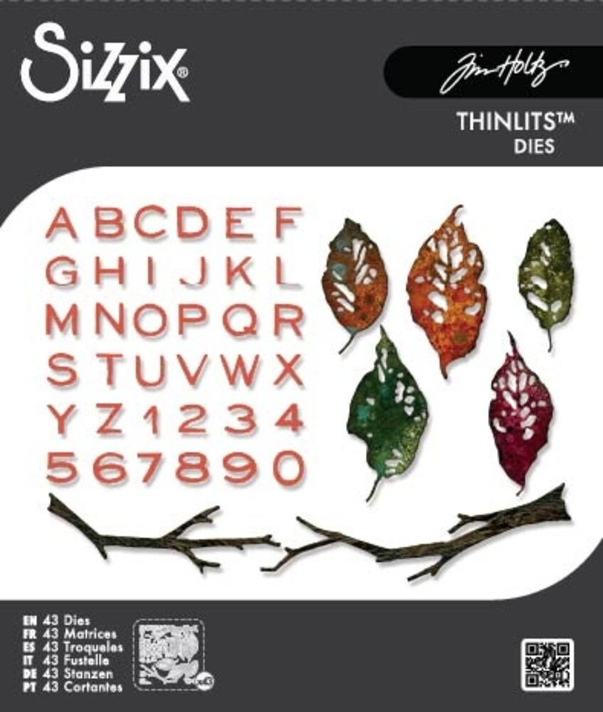 Sizzix Thinlits Die Vault Leaves + Sticks (43pcs) by Tim Holtz (666914) Sizzix Thinlits Die Vault Leaves + Sticks (43pcs) by Tim Holtz (666914)
