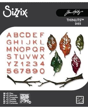 Sizzix Thinlits Die Vault Leaves + Sticks (43pcs) by Tim Holtz (666914)
