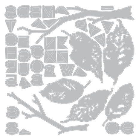 Sizzix Thinlits Die Vault Leaves + Sticks (43pcs) by Tim Holtz (666914) Sizzix Thinlits Die Vault Leaves + Sticks (43pcs) by Tim Holtz (666914)