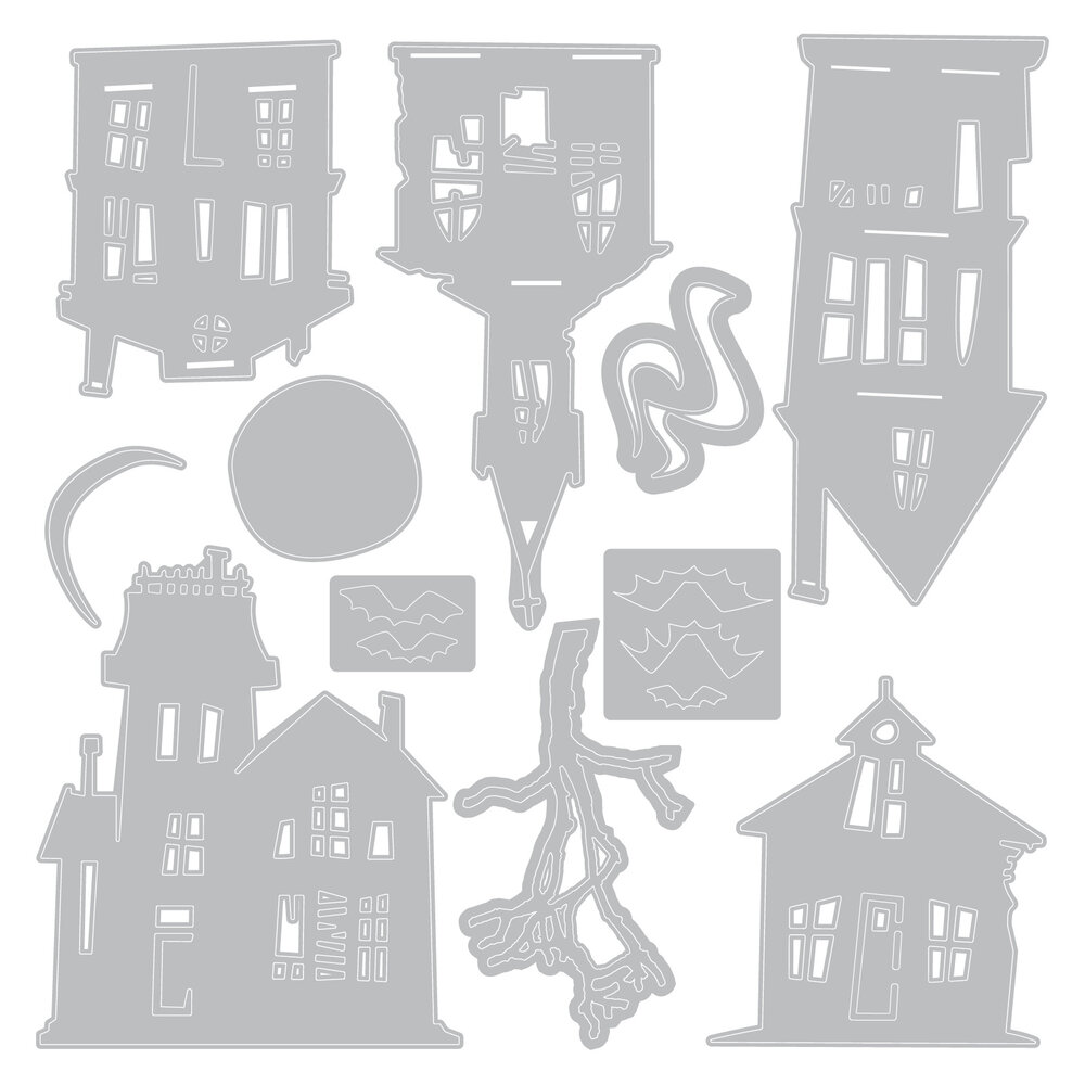 Sizzix Thinlits Die Vault Ghost Town (11pcs) by Tim Holtz (666915) Sizzix Thinlits Die Vault Ghost Town (11pcs) by Tim Holtz (666915)