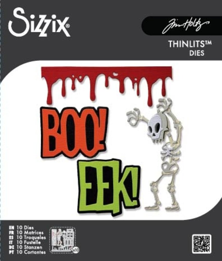 Sizzix Thinlits Die Vault Frights + Bones (10pcs) by Tim Holtz (667237) Sizzix Thinlits Die Vault Frights + Bones (10pcs) by Tim Holtz (667237)