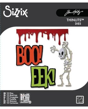 Sizzix Thinlits Die Vault Frights + Bones (10pcs) by Tim Holtz (667237)
