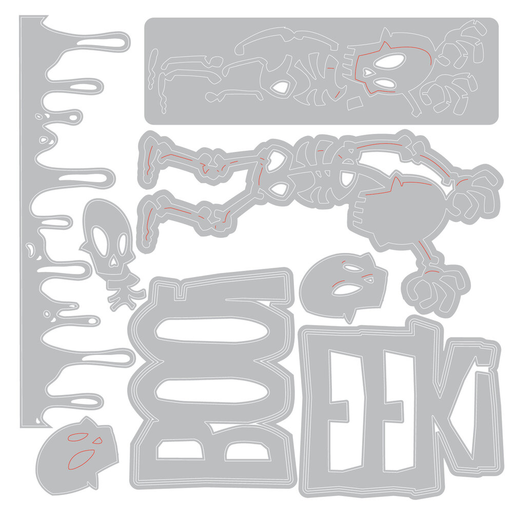 Sizzix Thinlits Die Vault Frights + Bones (10pcs) by Tim Holtz (667237) Sizzix Thinlits Die Vault Frights + Bones (10pcs) by Tim Holtz (667237)