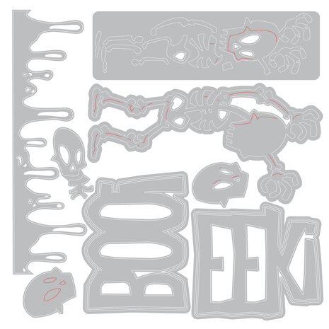 Sizzix Thinlits Die Vault Frights + Bones (10pcs) by Tim Holtz (667237) Sizzix Thinlits Die Vault Frights + Bones (10pcs) by Tim Holtz (667237)
