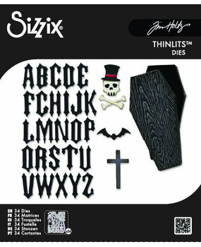 Sizzix Thinlits Die Vault Coffin Box (34pcs) by Tim Holtz (666680)