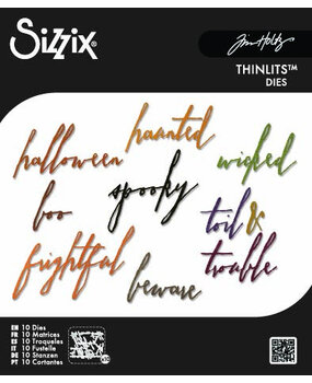 Sizzix Thinlits Die Classic Halloween Handwriting (10pcs) by Tim Holtz (660958)