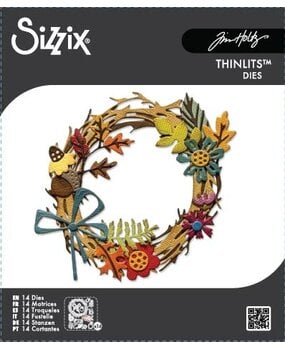 Sizzix Thinlits Die by Tim Holtz Vault Foliage Wreath (14pcs) (666682)