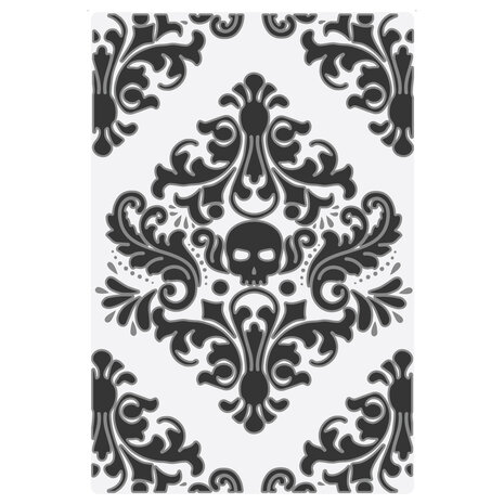 Sizzix Multi-Level Texture Fades w/ A6 Embossing Folder Vault Skull by Tim Holtz (666912)