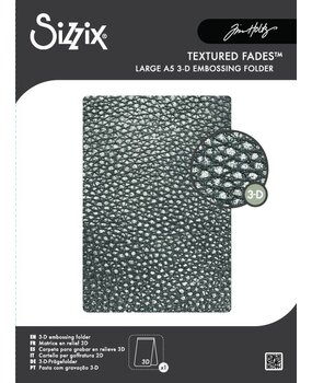 Sizzix 3D Texture Fades w/ A5 Embossing Folder Cracked Leather by Tim Holtz (667240) Sizzix 3D Texture Fades w/ A5 Embossing Folder Cracked Leather by Tim Holtz (667240)
