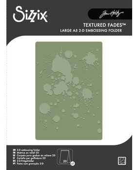 Sizzix 2D Texture Fades w/ A5 Embossing Folder Vault Ink Splats by Tim Holtz (667246)
