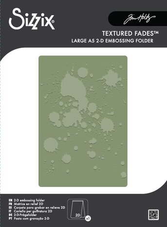 Sizzix 2D Texture Fades w/ A5 Embossing Folder Vault Ink Splats by Tim Holtz (667246)