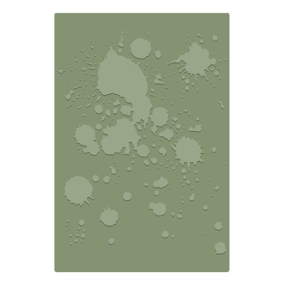 Sizzix 2D Texture Fades w/ A5 Embossing Folder Vault Ink Splats by Tim Holtz (667246)