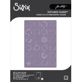 Sizzix 2D Texture Fades w/ A5 Embossing Folder Large Vault Ringer by Tim Holtz (667239)