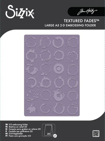Sizzix 2D Texture Fades w/ A5 Embossing Folder Large Vault Ringer by Tim Holtz (667239) Sizzix 2D Texture Fades w/ A5 Embossing Folder Large Vault Ringer by Tim Holtz (667239)
