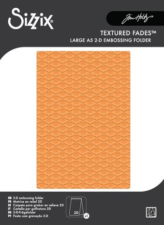Sizzix 2D Texture Fades w/ A5 Embossing Folder Large Vault Batground by Tim Holtz (667238) Sizzix 2D Texture Fades w/ A5 Embossing Folder Large Vault Batground by Tim Holtz (667238)