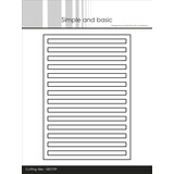 Simple and Basic Rectangle Horizontal Striped Panel A6 Dies (SBD709)