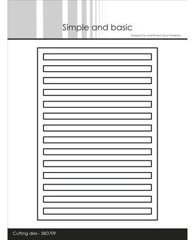 Simple and Basic Rectangle Horizontal Striped Panel A6 Dies (SBD709)