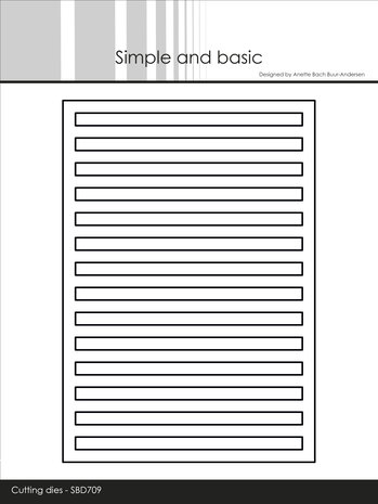 Simple and Basic Rectangle Horizontal Striped Panel A6 Dies (SBD709)