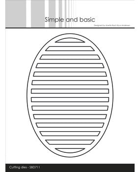 Simple and Basic Oval Horizontal Striped Panel A6 Dies (SBD711)