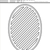 Simple and Basic Oval Diagonal Striped Panel with Piercing A6 Dies (SBD710)