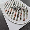 Simple and Basic Oval Diagonal Striped Panel with Piercing A6 Dies (SBD710)