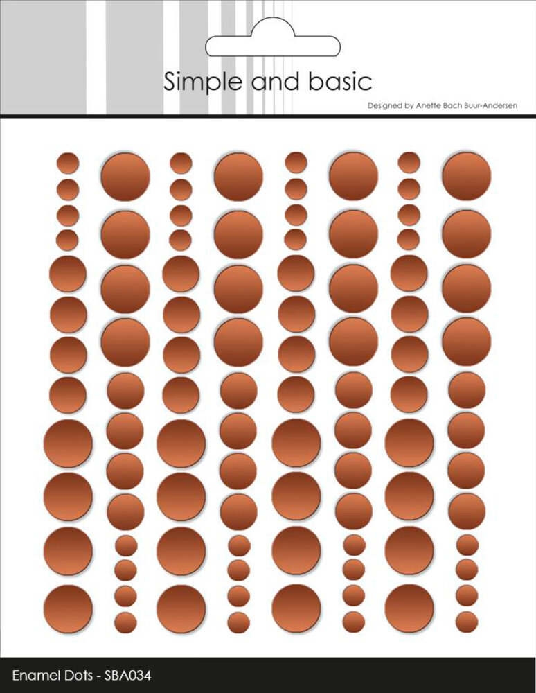 Simple and Basic Adhesive Enamel Dots Metallic Copper Matte (96pcs) (SBA034)