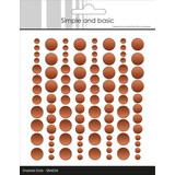 Simple and Basic Adhesive Enamel Dots Metallic Copper Matte (96pcs) (SBA034)