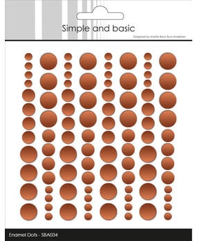 Simple and Basic Adhesive Enamel Dots Metallic Copper Matte (96pcs) (SBA034)